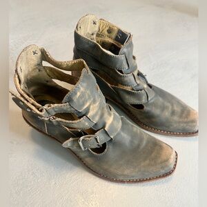 Latigo for Anthropologie Potion Bluish Gray Leather Ankle Boots
